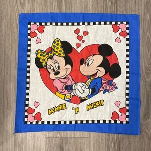 J. A. Woronowicz 21.5” x 21.5” Mickey Mouse & Minnie Mouse In Love Bandana Scarf